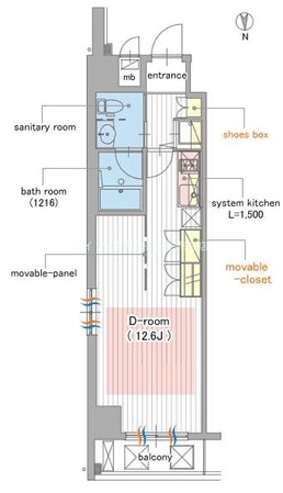 南堀江プライマリーワンの物件間取画像